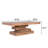 Modern Rustic Coffee Table with Architectural Block Base