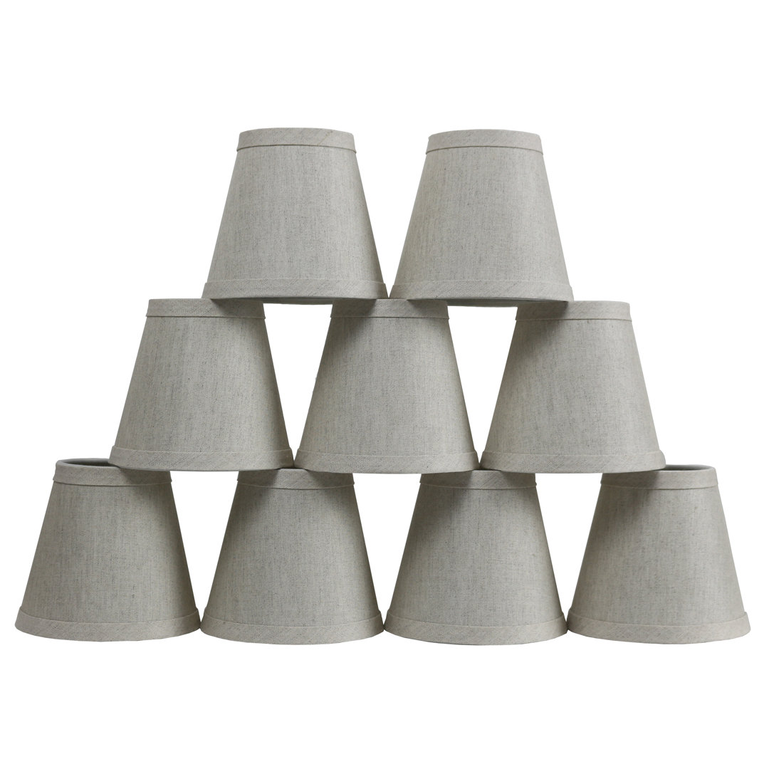 4.25" H Linen Empire Candelabra Shade ( Clip On ) (Set of 9) George Oliver