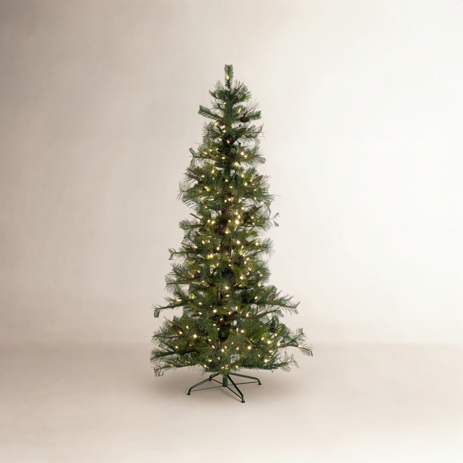 Ashland Fir Tree Pre-Lit Pine Christmas Tree, 6', Pre-Lit