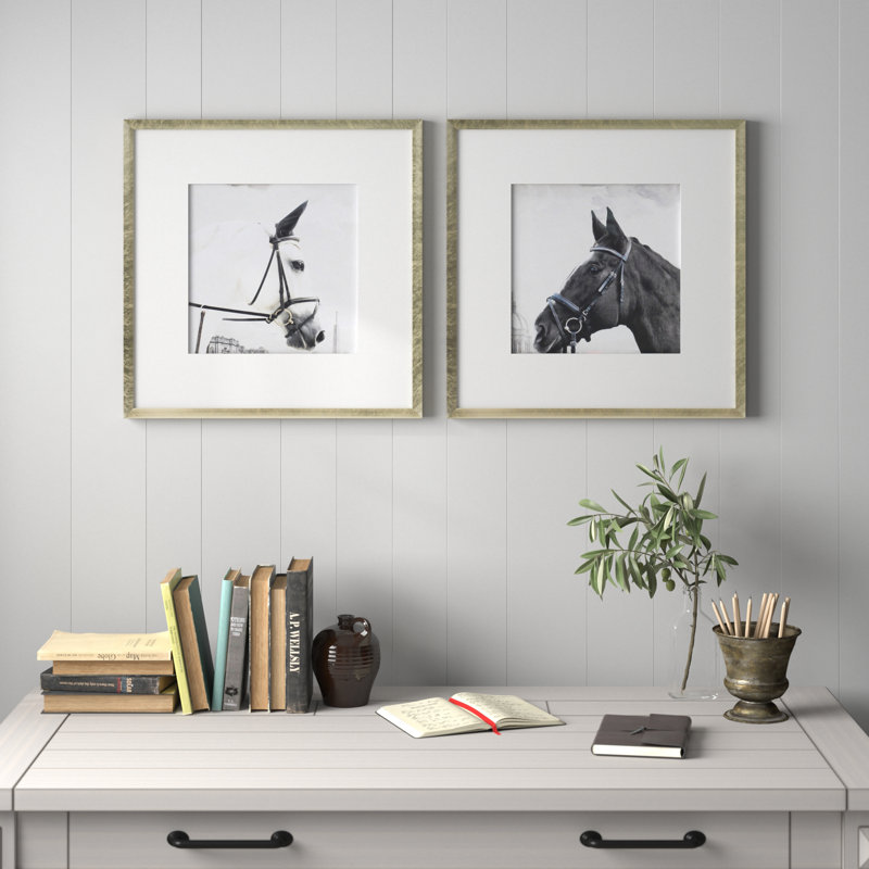 Art mural cheval 22 x 22 po S / 2