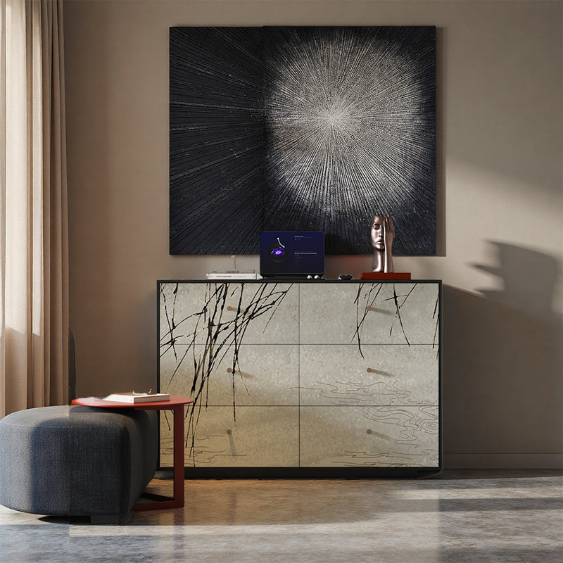 Armoire décorative en pin