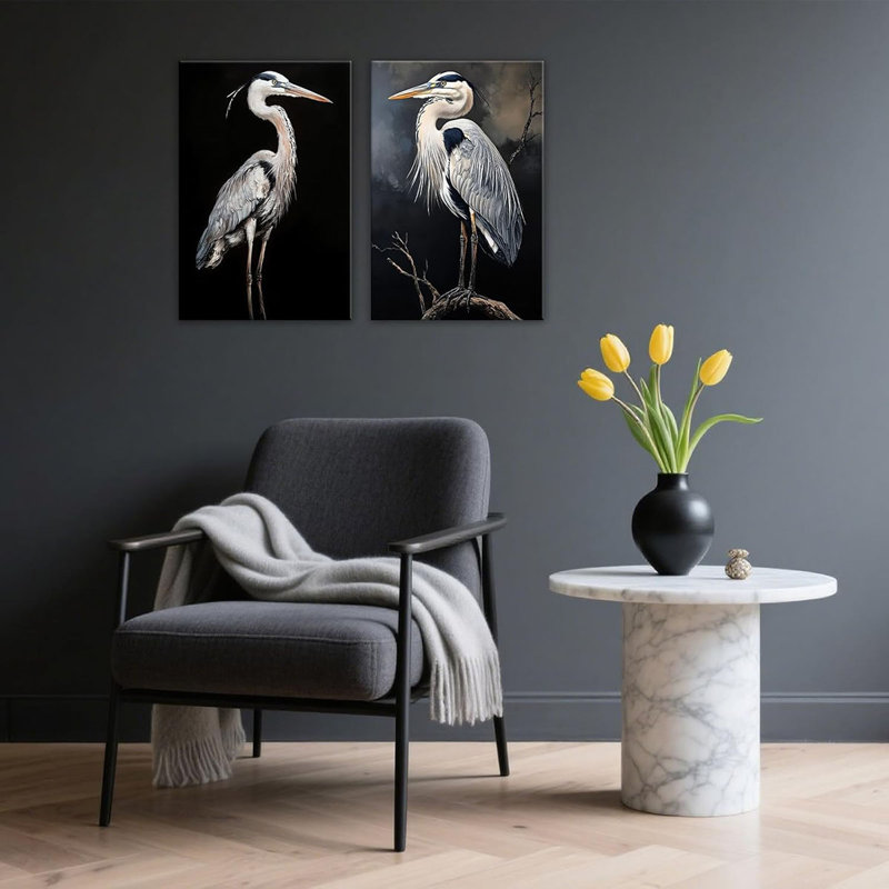 2 Piece Wrapped Canvas Print, 60 cm H x 80 cm W