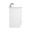 Meuble-lavabo ovale simple de 61 pouces avec comptoir en marbre blanc de Carrare de 1,5 pouce d'épaisseur.-997274914-997274917