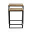  Ensemble contemporain de deux tables gigognes noires et brunes