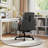 Upholstered Cross-Legged Office Chair With Adjustable Arms,Ergonomic Swivel Executive Chair With Headrest-1630913468