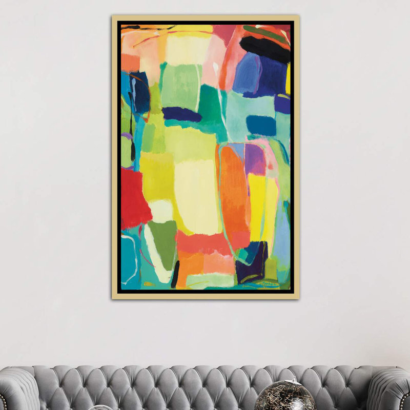 « urban dissertation xxiv » par kim parker-reproduction d’art, Toile encadrée d'or, H 40 po x l 26 po x P 1,5 po
