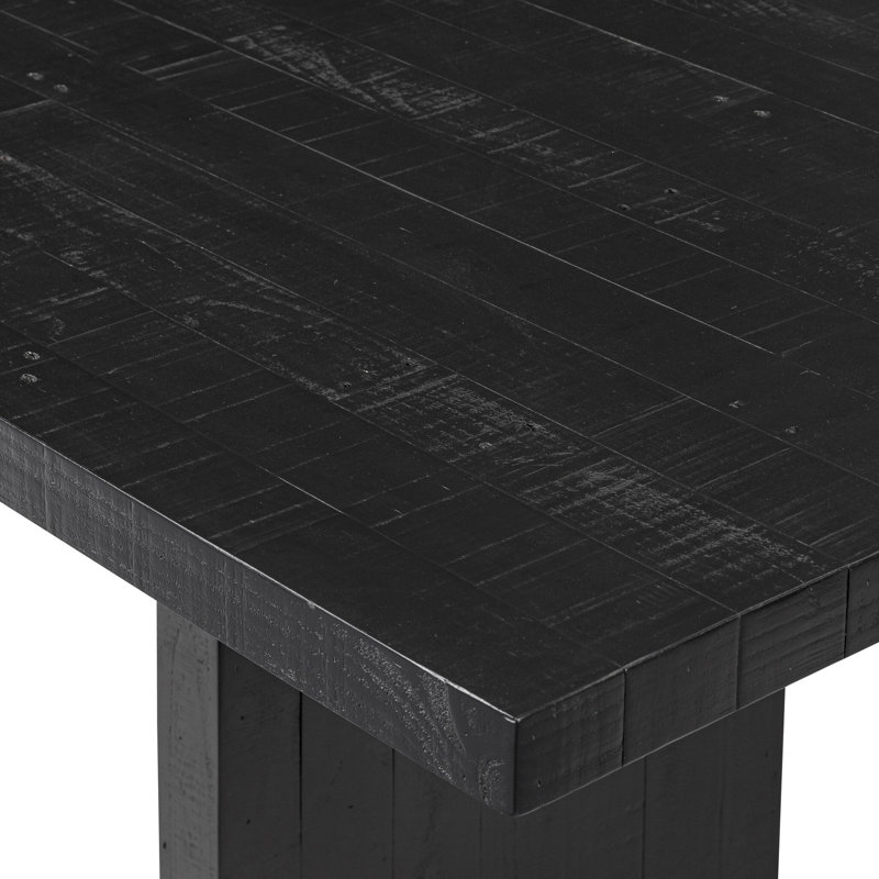 Henn rectangulaire L 96 po x l 42 po, Bois de pin noir vieilli