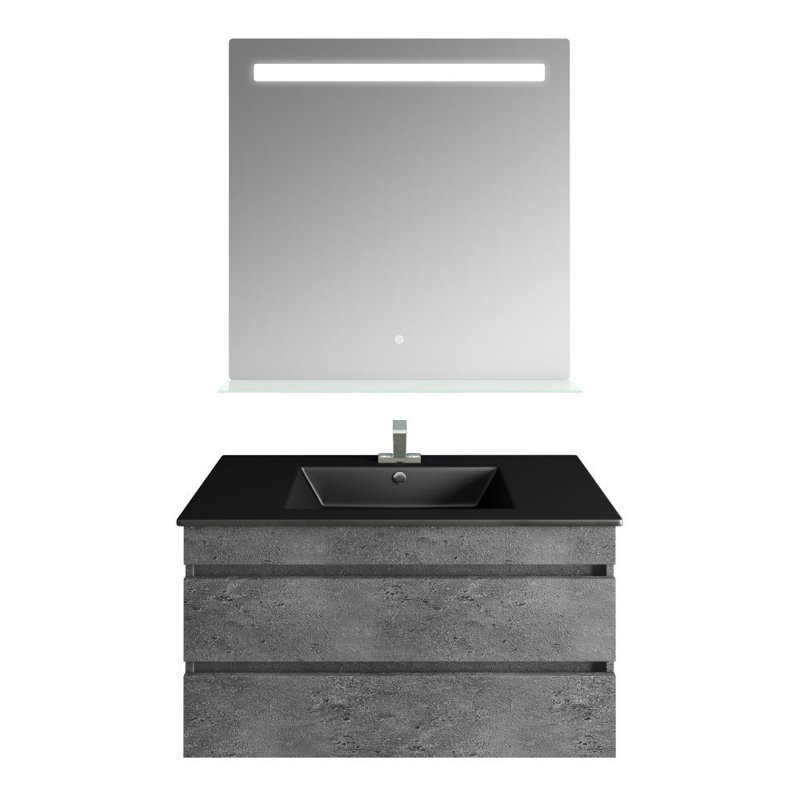 Meuble-lavabo mural simple l 31,18 po x P 19,53 po x H 19,69 po