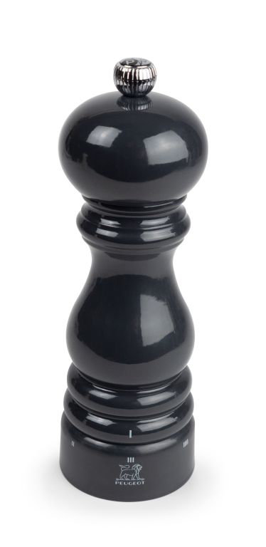 Peugeot Saveurs, Parisrama - Pepper Mill, 18cm H x 5.9cm W x 5.9cm D, Slate Gloss