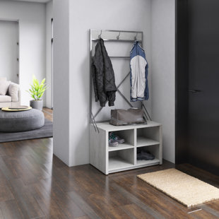 Canvar Hall Tree 30'' Wide with Bench and Shoe Storage