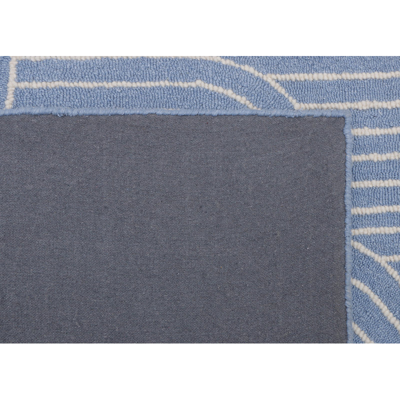 Geometric Area Rug in Denim Blue, Rectangle 12' x 15'