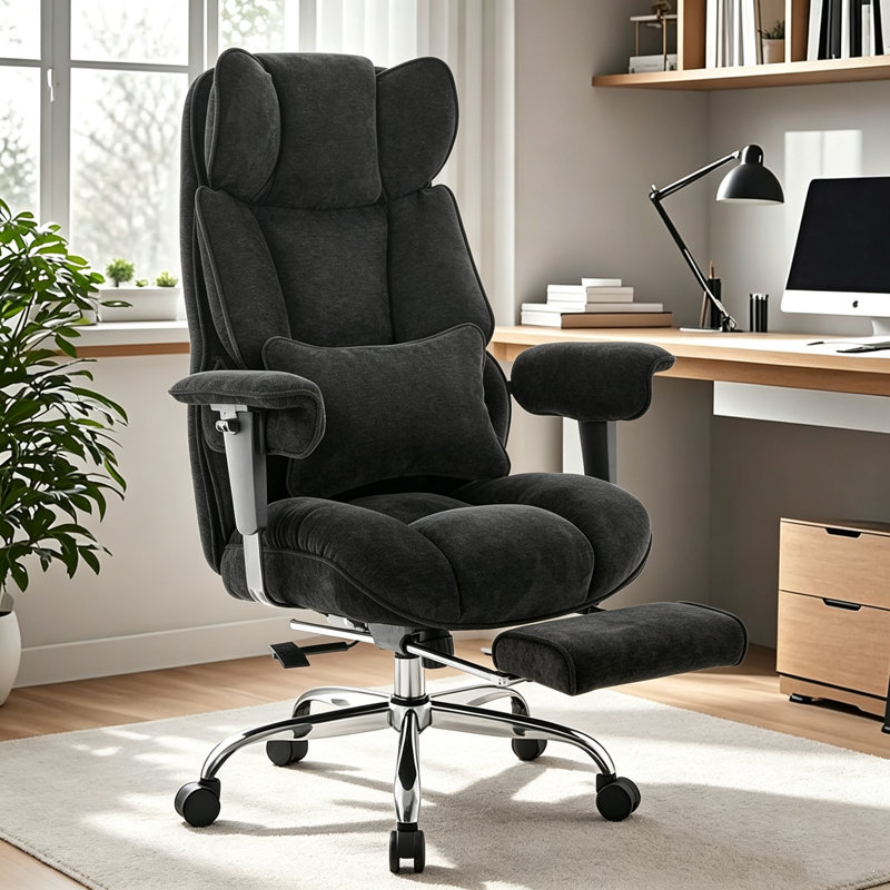 Brayden Studio Office Chair, BLACK-Fabric