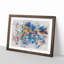 Multi Coloured Autumn Leaves - Picture Frame Painting Print-56733994-56733993