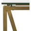 Bureau Modern Home - structure en métal doré avec plateau en verre