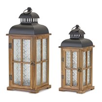 Seasonal Abode Wood Floor Lantern