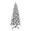 Arbre de Noël floqué avec support en métal-1731766418