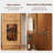 Solid Wood Makeup Vanity with Reversible Cabinet, LED Glass Top & Adjustable Storage, Mirror Not Included-1208757248