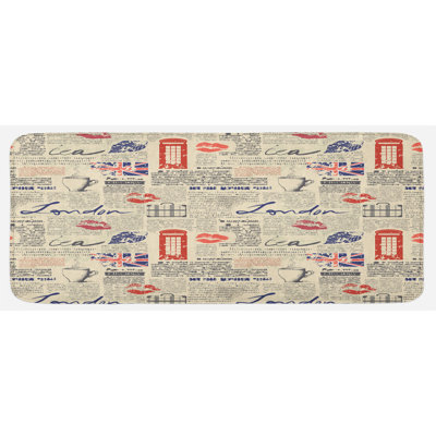 Country/Cottage Solid Color Synthetic Kitchen Mat