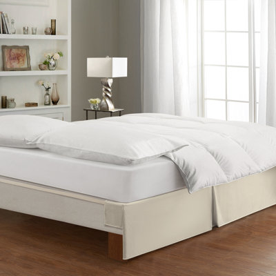 Bed Maker's No Lift Wrap Around Bed Skirt, 14" Drop, King, White