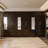 Spacious Three-Piece Closet System With Mirror, Drawers & Gold Handles-304455741