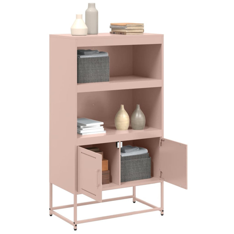 Akaylia 107cm H x 69cm W Bookcase, Mustard yellow