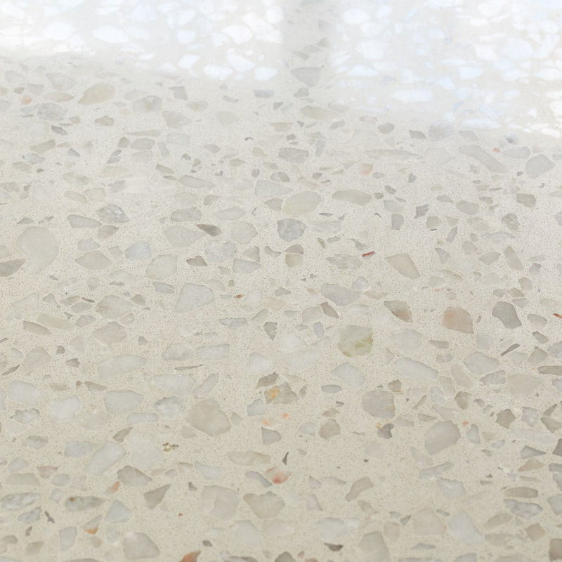 Ava Premium Terrazzo Bathroom Vanity Top, Moon White, 100 cm x 25 cm