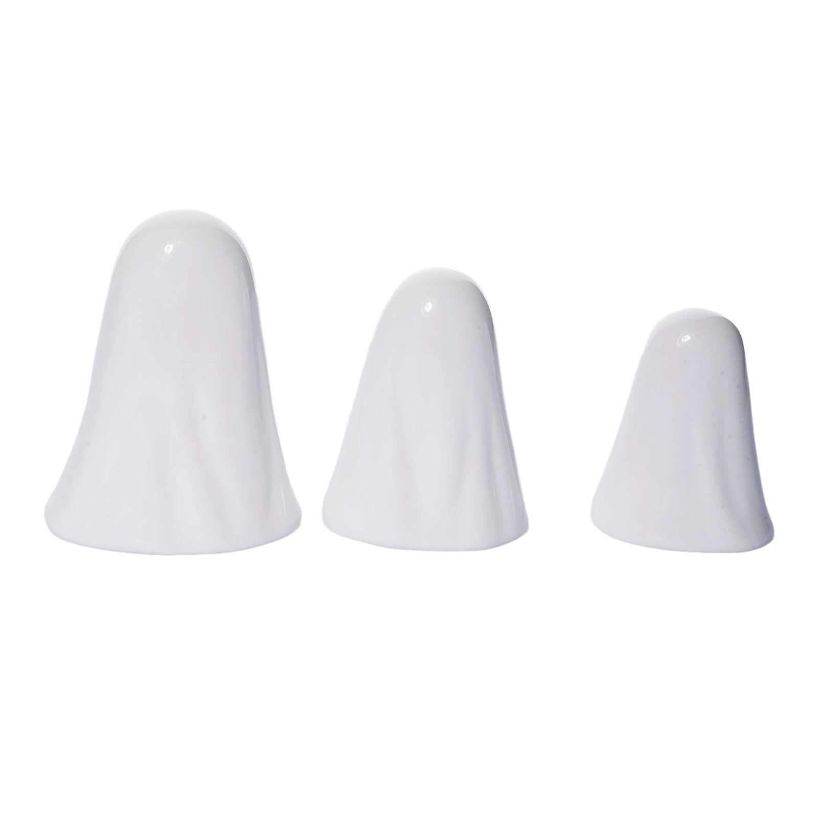 3-Piece Dolomite Ghost Halloween Accent Set