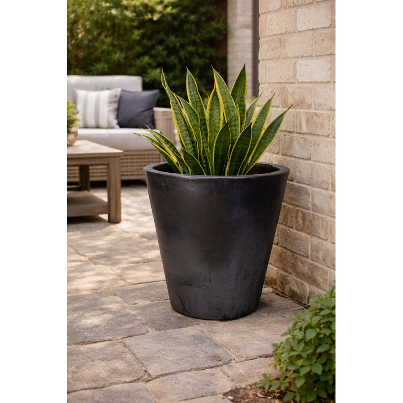 Pot à fleurs 18 po Vasso - Gris anthracite, Gris