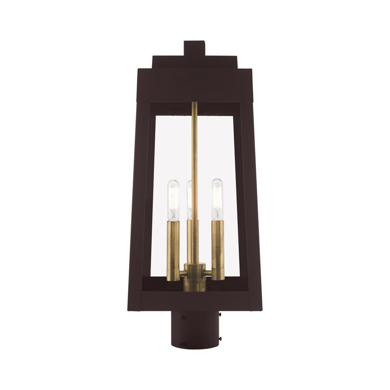 Tête de lanterne câblée 1 lumière Antionetta, H 20,37 po x l 8,25 po x P 8,25 po, Bronze