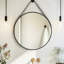 Cadre mural rond 24 po en aluminium brossé noir -716365125-716365124