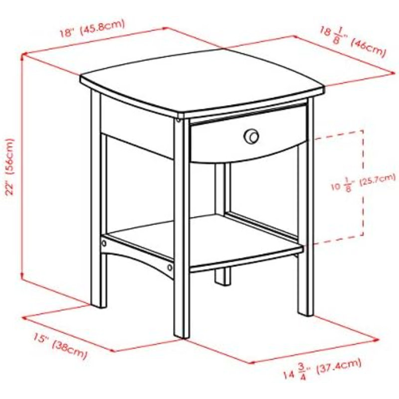 Table d'appoint Wood, Brun