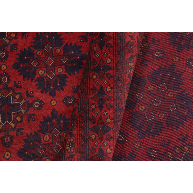 Tapis rouge foncé / bleu foncé Madonia