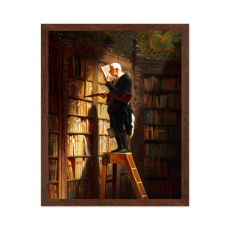 Le rat de bibliothèque, Poster, 08"H x 10"W, Brown Framed