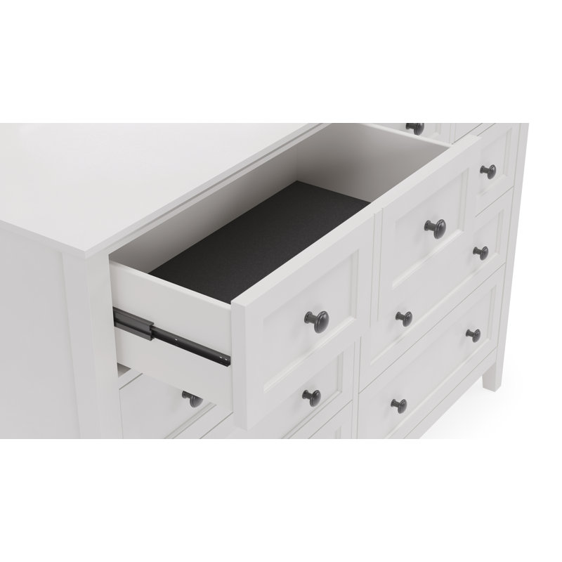 8 Drawer 152.4 W Double Dresser, White