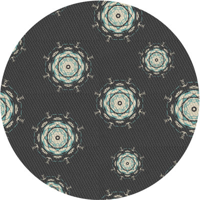 Tapis de zone noire à motifs