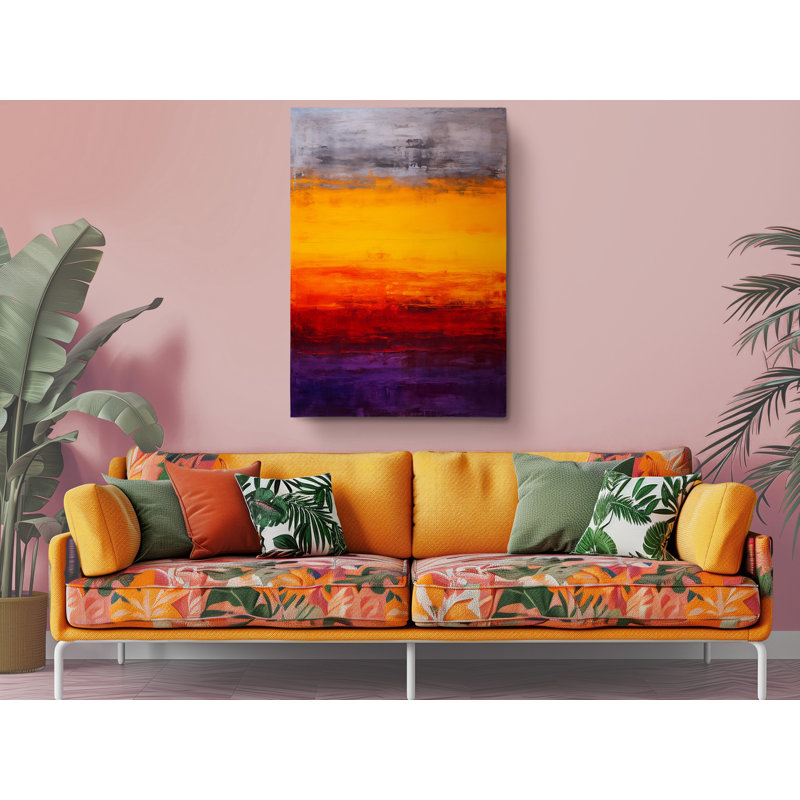 Impression sur toile de bandes de peinture colorées, décoration murale moderne pour la maison et le bureau, H 60 po x l 40 po