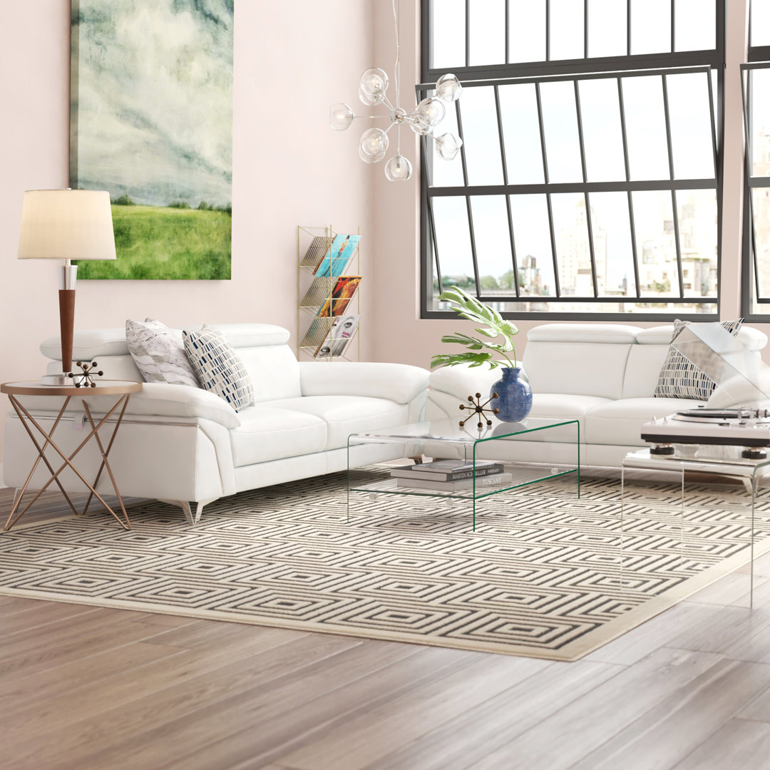 Aigar 2 Piece Leather Living Room Set Orren Ellis Upholstery 