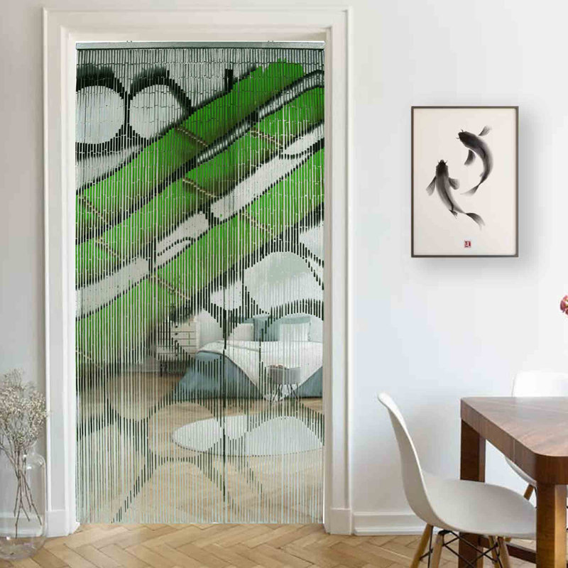 Bamboo Beaded Door Curtain 90 Strings 79 H x 36 W Pebbles