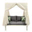 Élégante chaise longue d'extérieur avec auvent et coussins épais-716549848