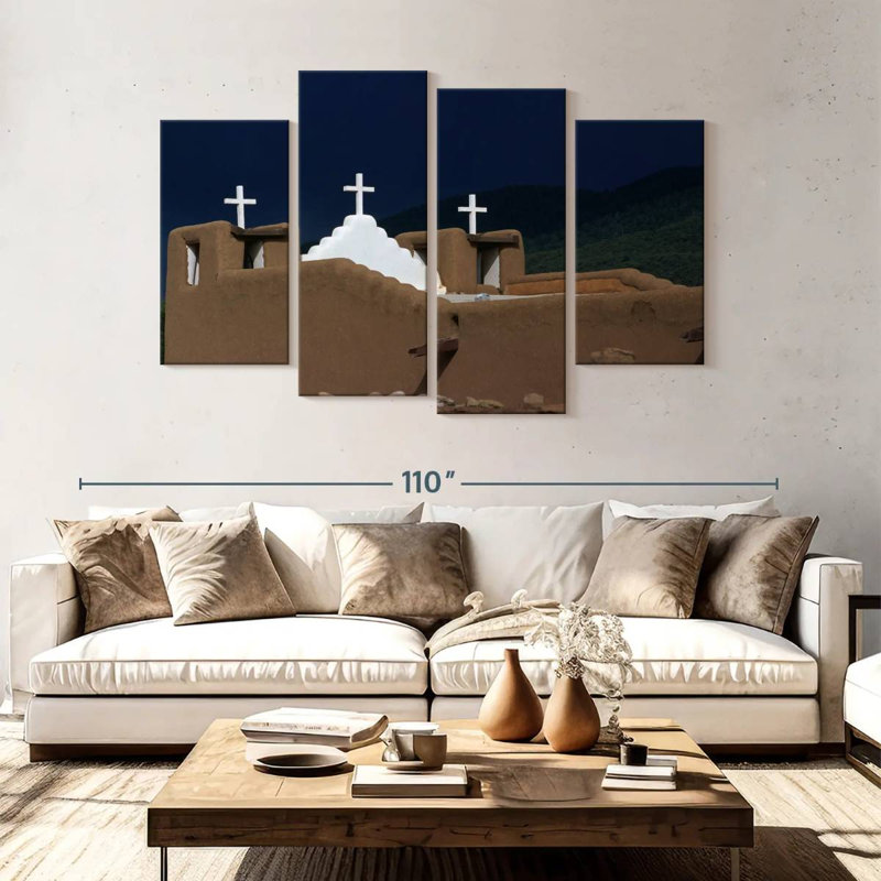 Adella, style adobe, H 54 po x l 84 po