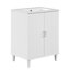 Meuble-lavabo 24 po avec lavabo, meuble-lavabo 24 po avec 2 portes et tablettes réglables