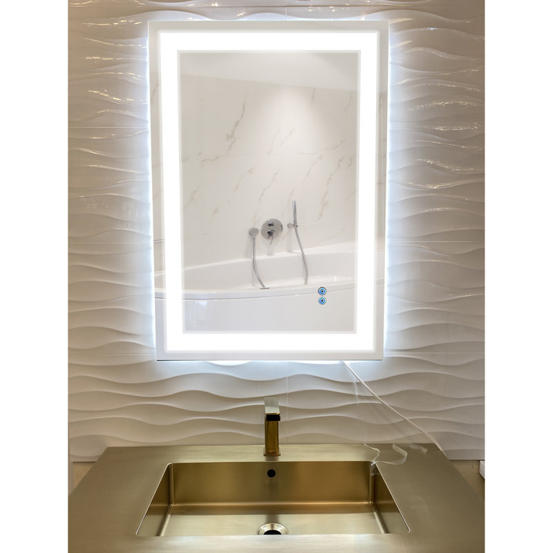 Edison Metal Flat Wall Mirror, 24" W x 34" H