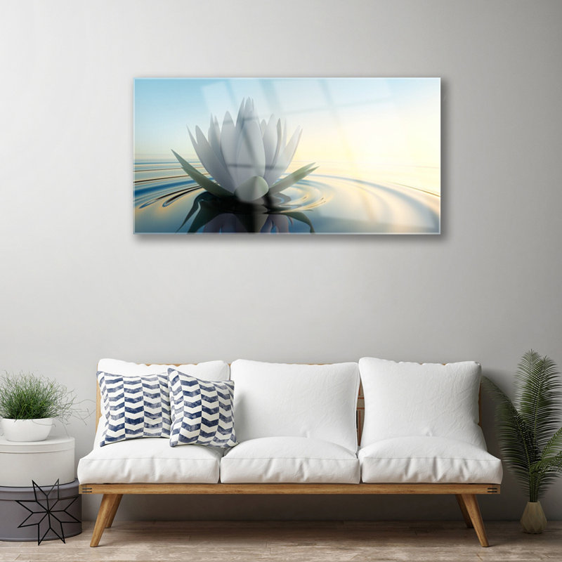 Art Flower Water - No Frame Print on Glass