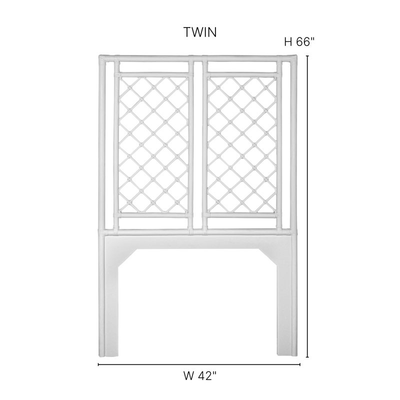 X and Diamond Open-Frame Headboard, Twin, Light Blue