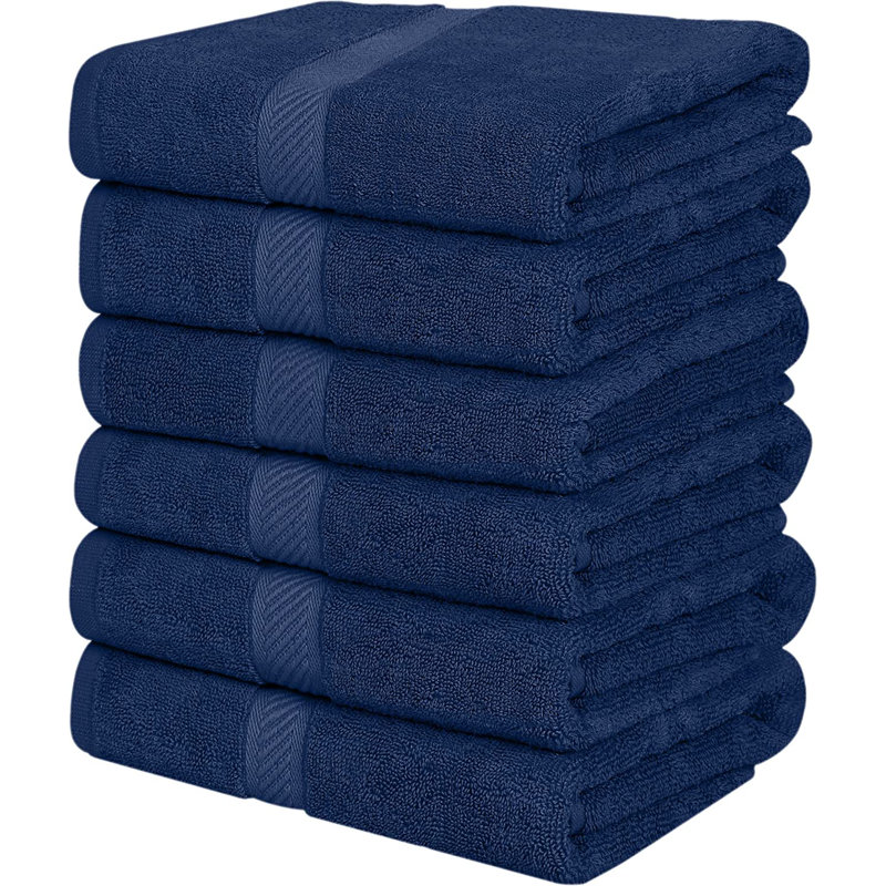 Cassada Cotton Bath Towel, Navy