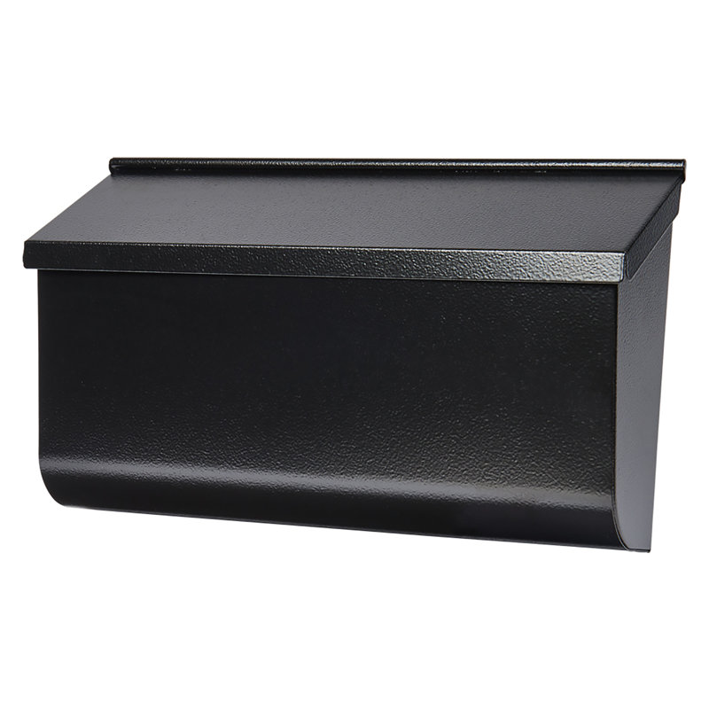 Woodlands Steel Wall Mounted Mailbox, Black
