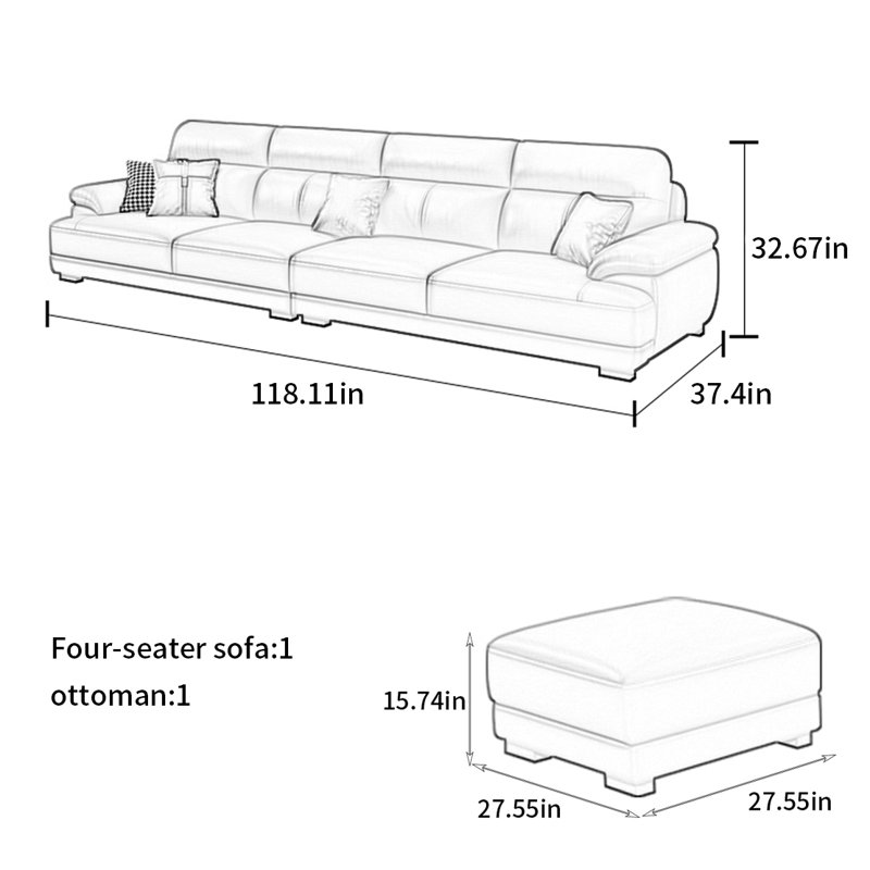 Modern Nordic minimalist sofa