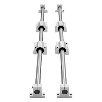 Linear Rail Kit, SBR20, 2Pcs 2000 mm (78.74 inch) Linear Motion Guide Rails and 4Pcs Bearing Slide Blocks, Fully Supported Shaft, for Cutting, Grinding, Milling, Drilling Machines, and More