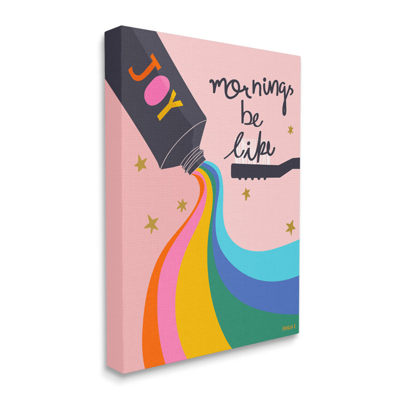 «Mornings Be Like Bathroom» sur toile, H 40 po x l 30 po x P 1,5 po