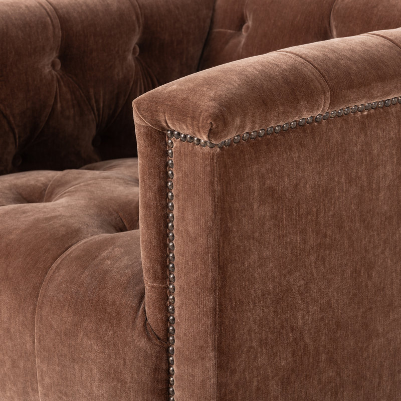 Maxx Swivel Chair, Amici Tobacco Velvet